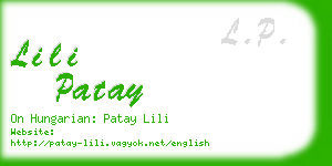 lili patay business card